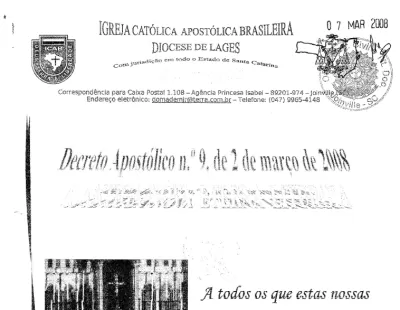 Portada de Decreto sobre la Misa Ad-Orientem - Diócesis de Lages
