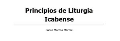 Portada de Principios de Liturgia ICABENSE