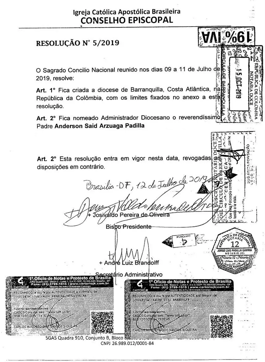 Resolución del Sagrado Concilio, erección de la Diócesis de Barranquilla
