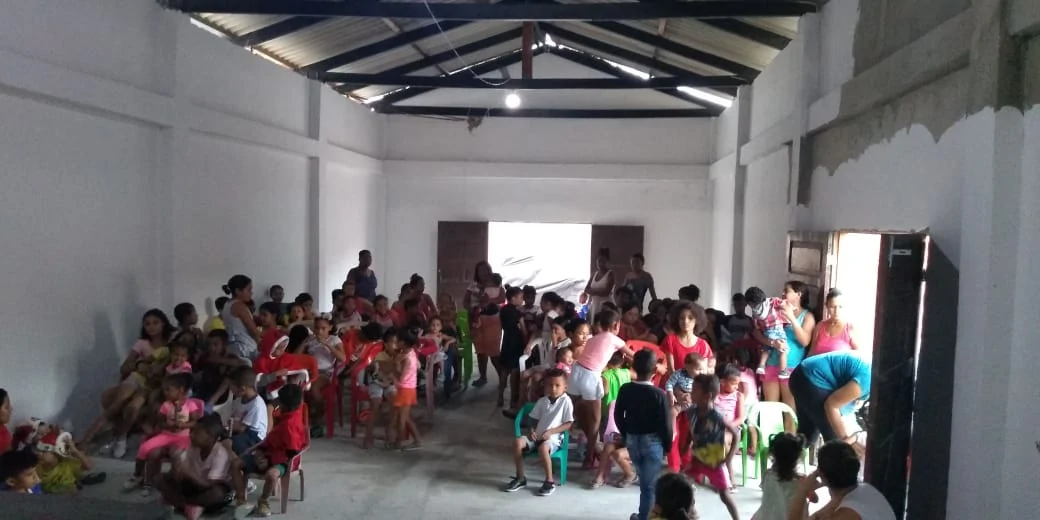 Novena de Navidad, niños de la comunidad parroquial