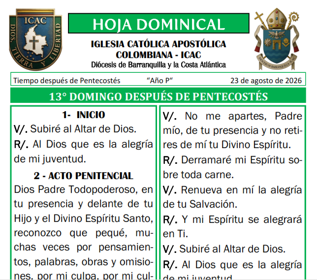 Portada Hoja Dominical