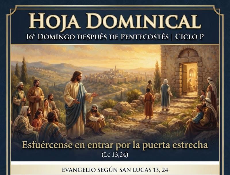 Portada Hoja Dominical — 16° Domingo después de Pentecostés - Año P
