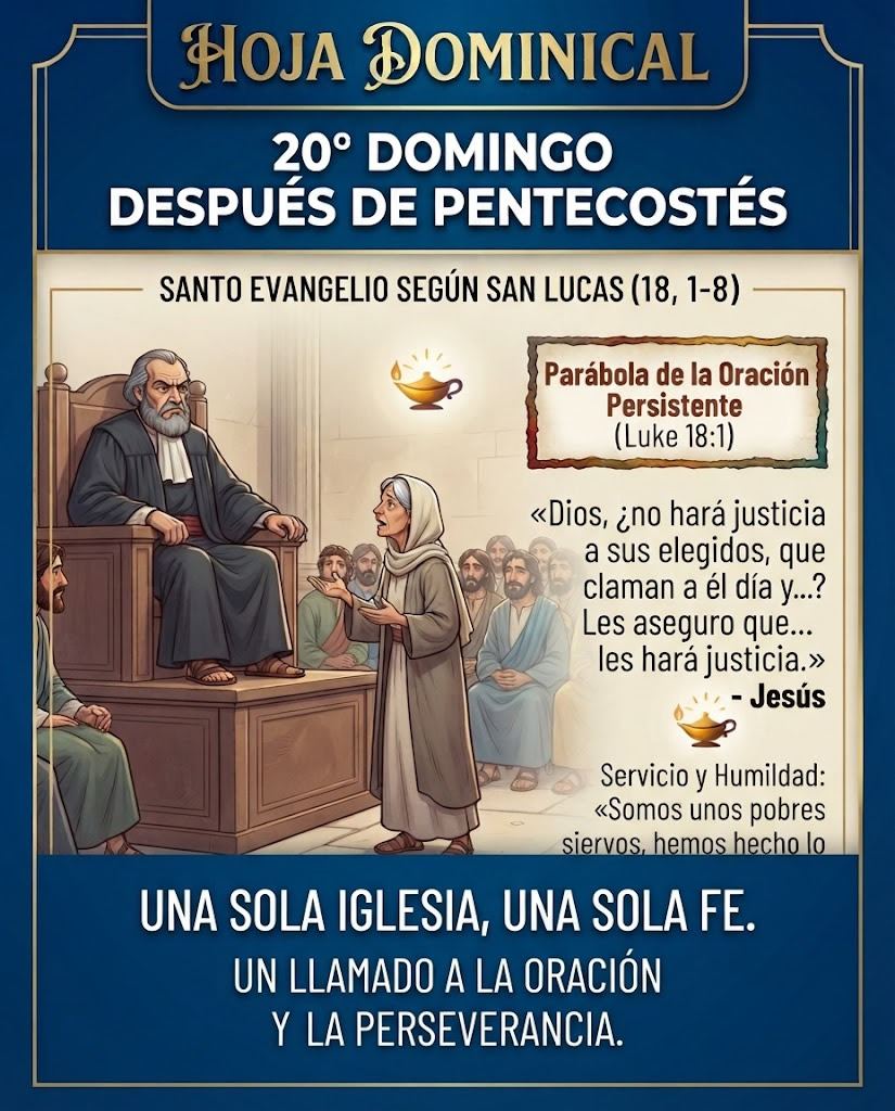 Portada Hoja Dominical — 20° Domingo después de Pentecostés - Año P