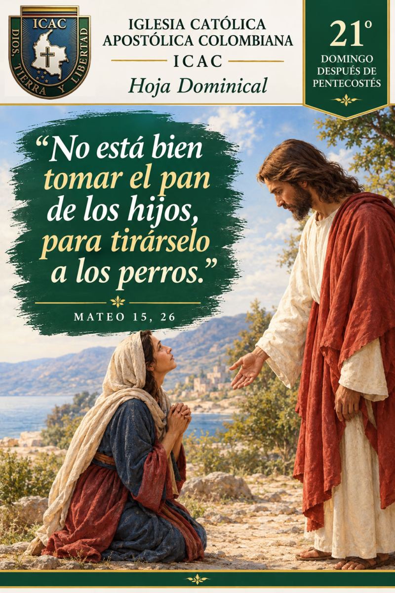 Portada Hoja Dominical — 21° Domingo después de Pentecostés - Año P